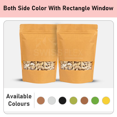 Kraft Paper Rectangle Window Stand Up Pouches Kraft Paper Rectangle Window Stand Up Pouches