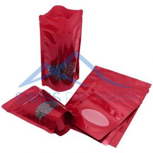 Stand Up Pouches With Oval Window