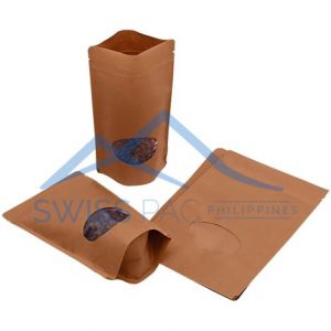 Stand Up Pouches With Oval Window