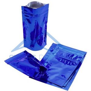 blue color matt finish pouches