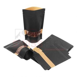 Stand Up Pouches With Rectangle Window