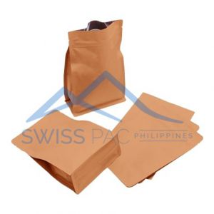 flat bottom pouch with normal zipper 