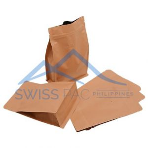 Flat Bottom Pouches With Normal Zipper & Valve