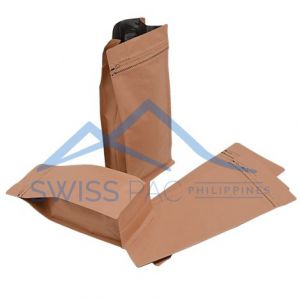 Flat Bottom Pouches Tear Off Zipper & Valve