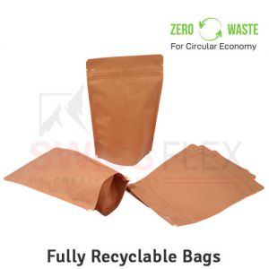 Kraft Paper LOOK Recyclable Stand Up Pouches 