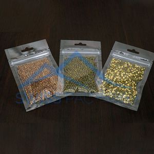 Ultra Clear Three Side Seal With Zip and Euro Slot