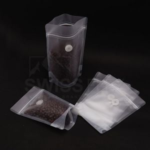 Frosted Stand Up Pouches With Zipper & Valve