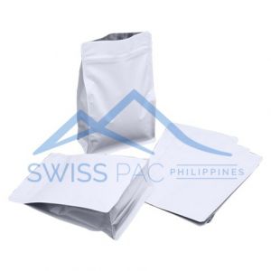Matt White Flat Bottom Pouches With Normal Zipper