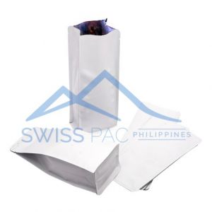 Matt White Flat Bottom Pouches No Zipper