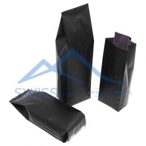 Matt Black Side Gusset Bags No Zipper With Valve