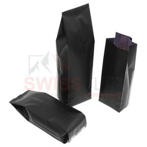 Matt Black Side Gusset Bags No Zipper With Valve