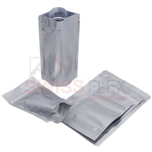 matt silver pouches