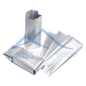 Matt Silver Side Gusset Bags No Zipper