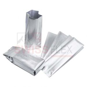 Matt Silver Side Gusset Bags No Zipper