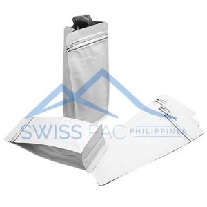 Flat Bottom Pouches Tear Off Zipper & Valve