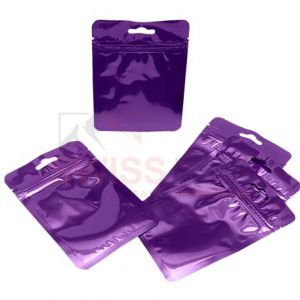 Three Side Seal Pouches With Zipper & Euro Slot