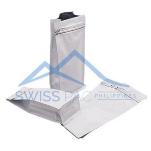 Flat Bottom Pouches Tear Off Zipper & Valve