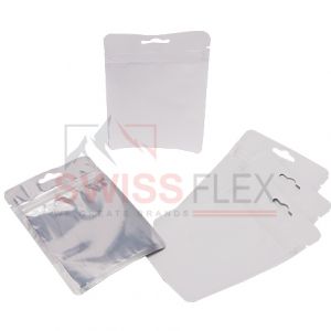 Three Side Seal Pouches With Zipper & Euro Slot