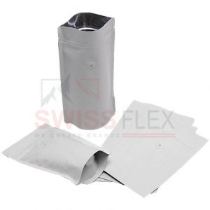 White Kraft Paper Stand Up Pouches With Valve